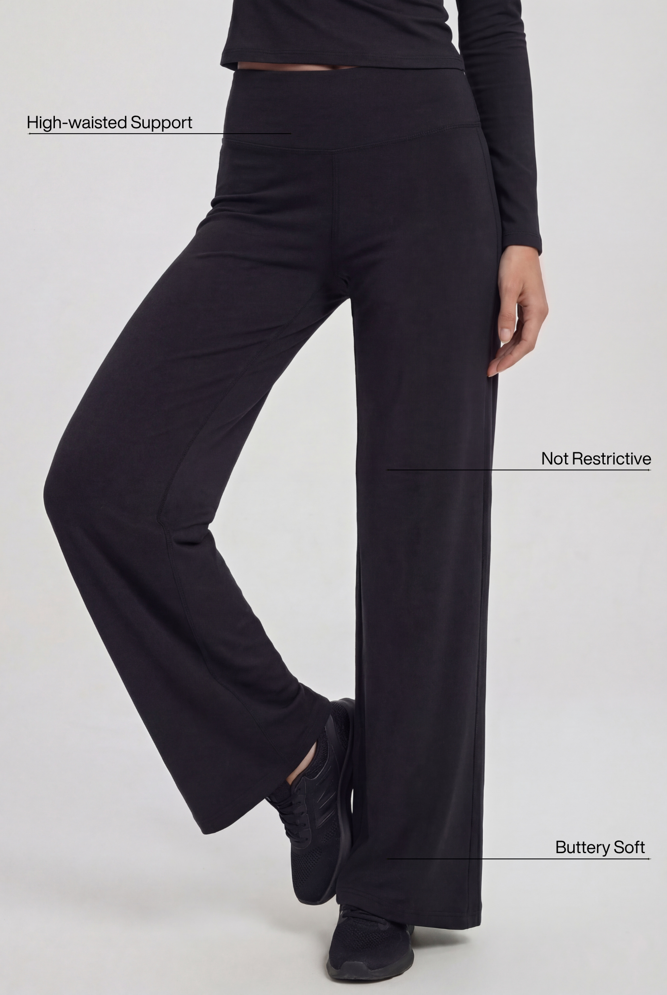 FlexFlow® High-Waist Leggings, Black