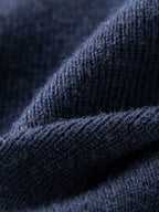 Layered Polo Knit, Navy Blue