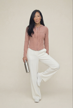 RibFlex® Cropped Ribbed Hoodie