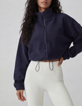 Flex Cropped Fleece, Navy Blue REVIEW xx