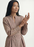 Pinstripe Wrap Blouse xx