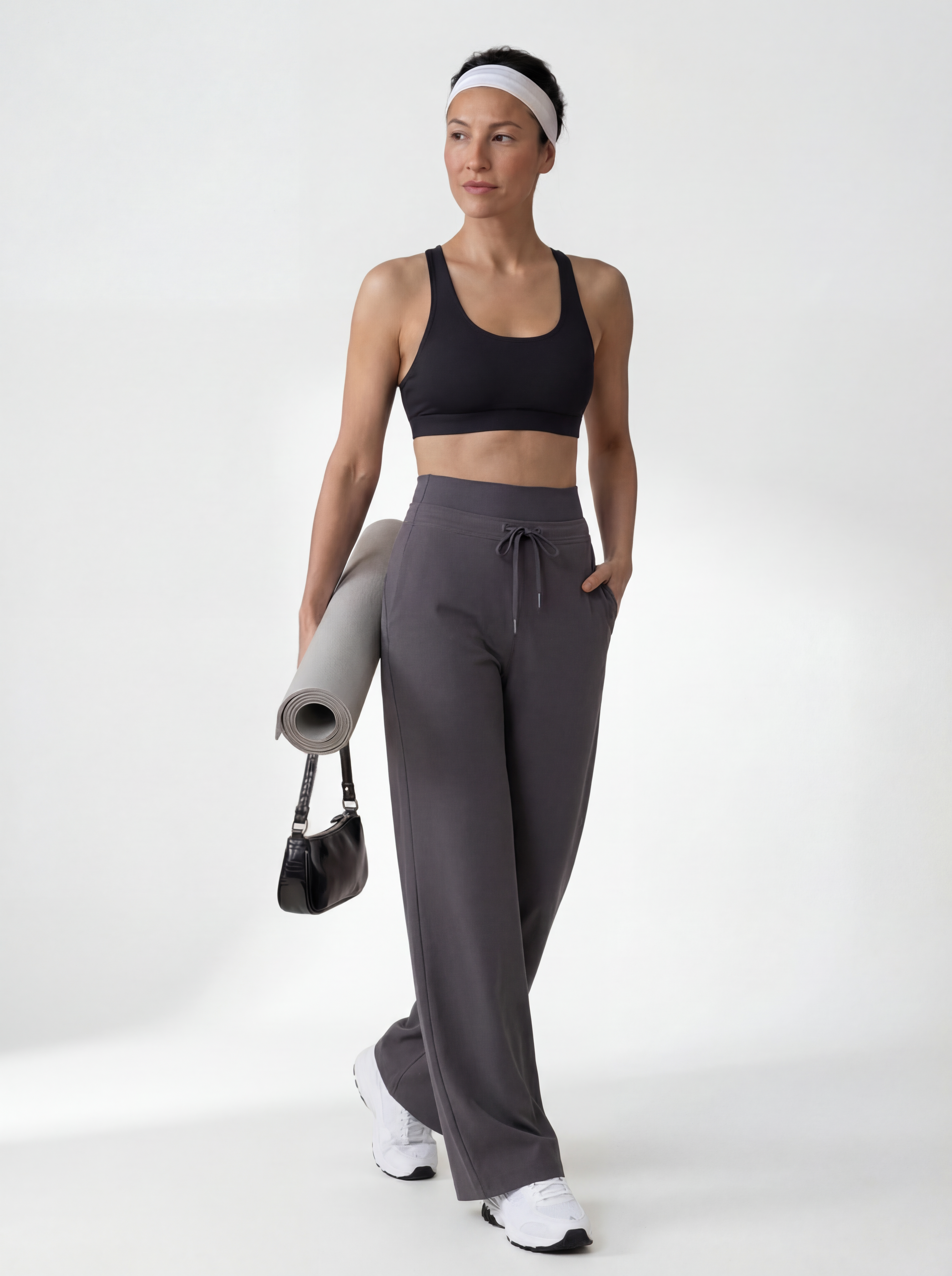 IMAGES FOR MILK TEA COLOUR SupportFlow Wide-Leg Training Pants