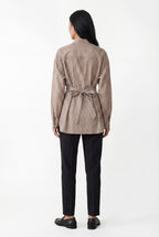 Pinstripe Wrap Blouse xx