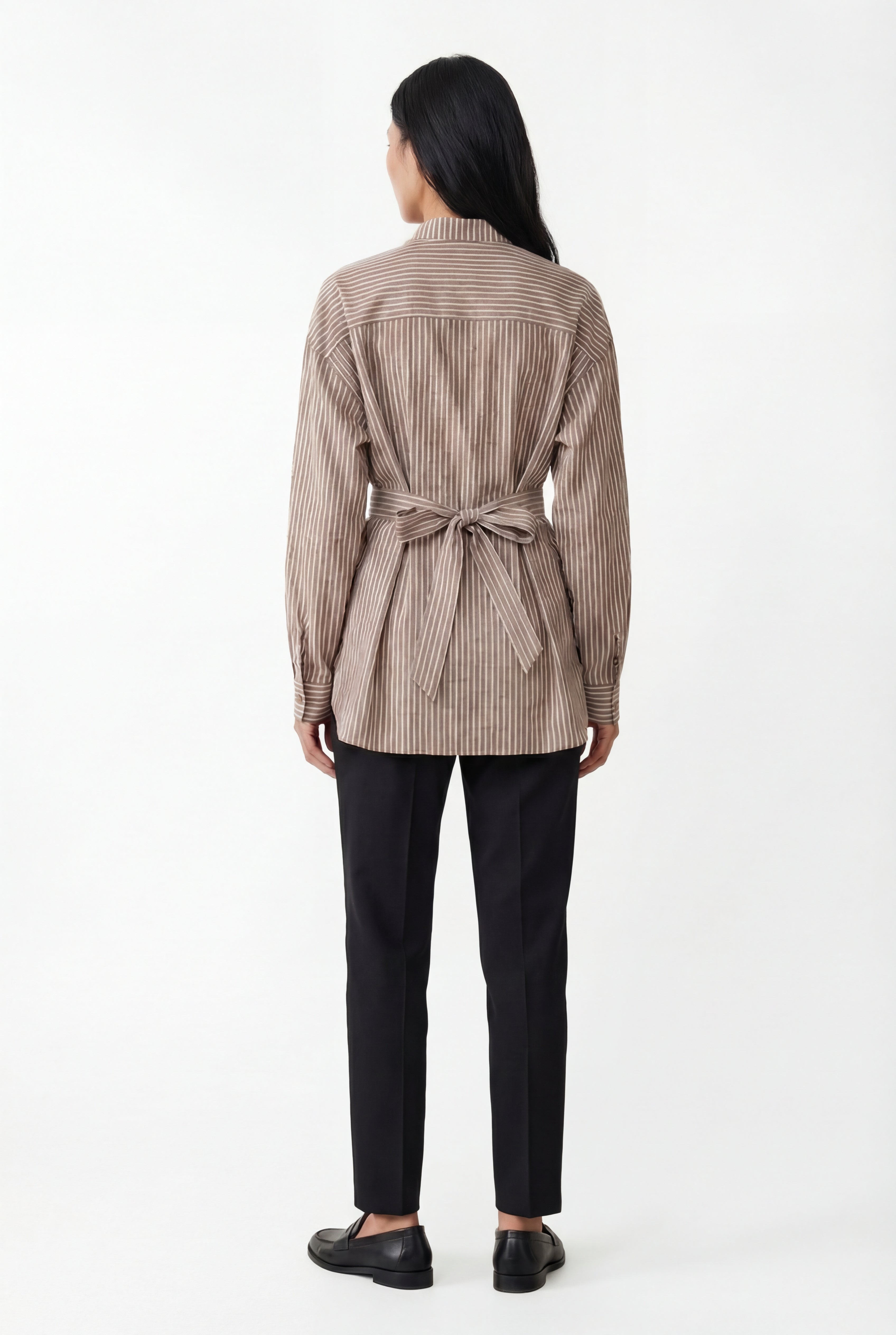 Pinstripe Wrap Blouse xx