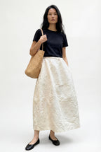 Textured Bloom Skirt, Beige REVIEW xx