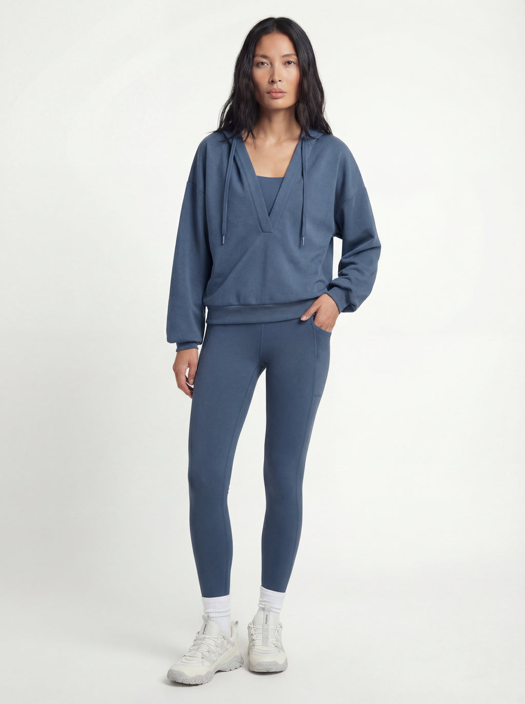 V-neck Performance Sportif Hoodie