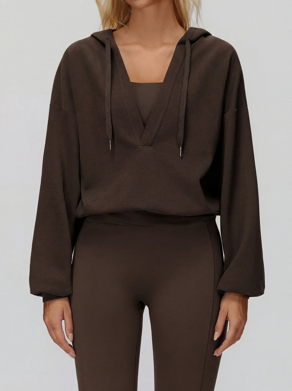 V-neck Performance Sportif Hoodie