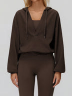 V-neck Performance Sportif Hoodie