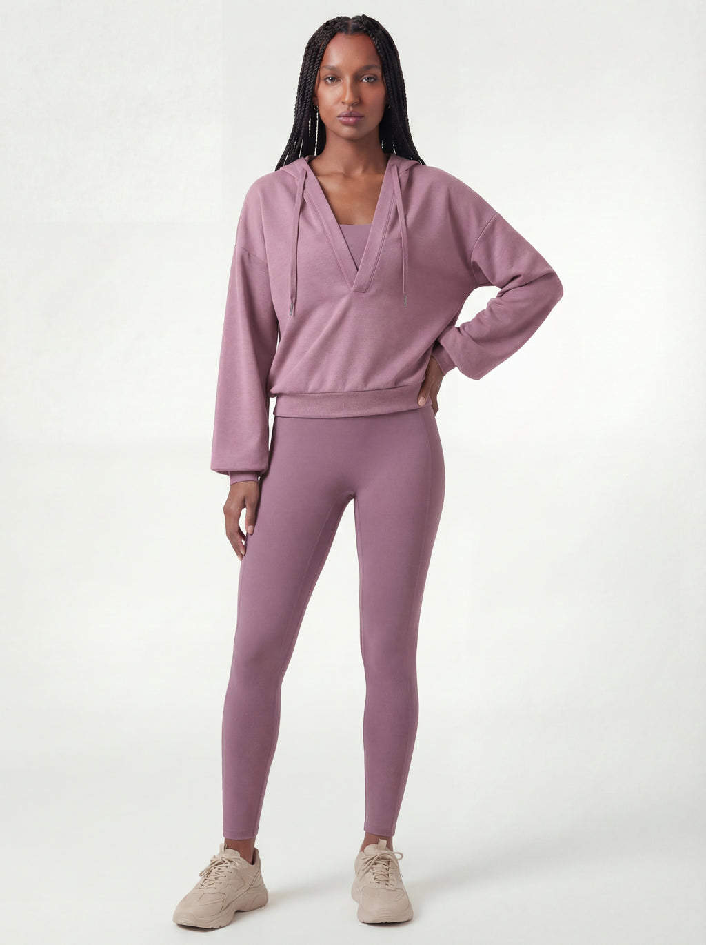 V-neck Performance Sportif Hoodie