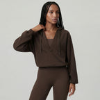 V-neck Performance Sportif Hoodie