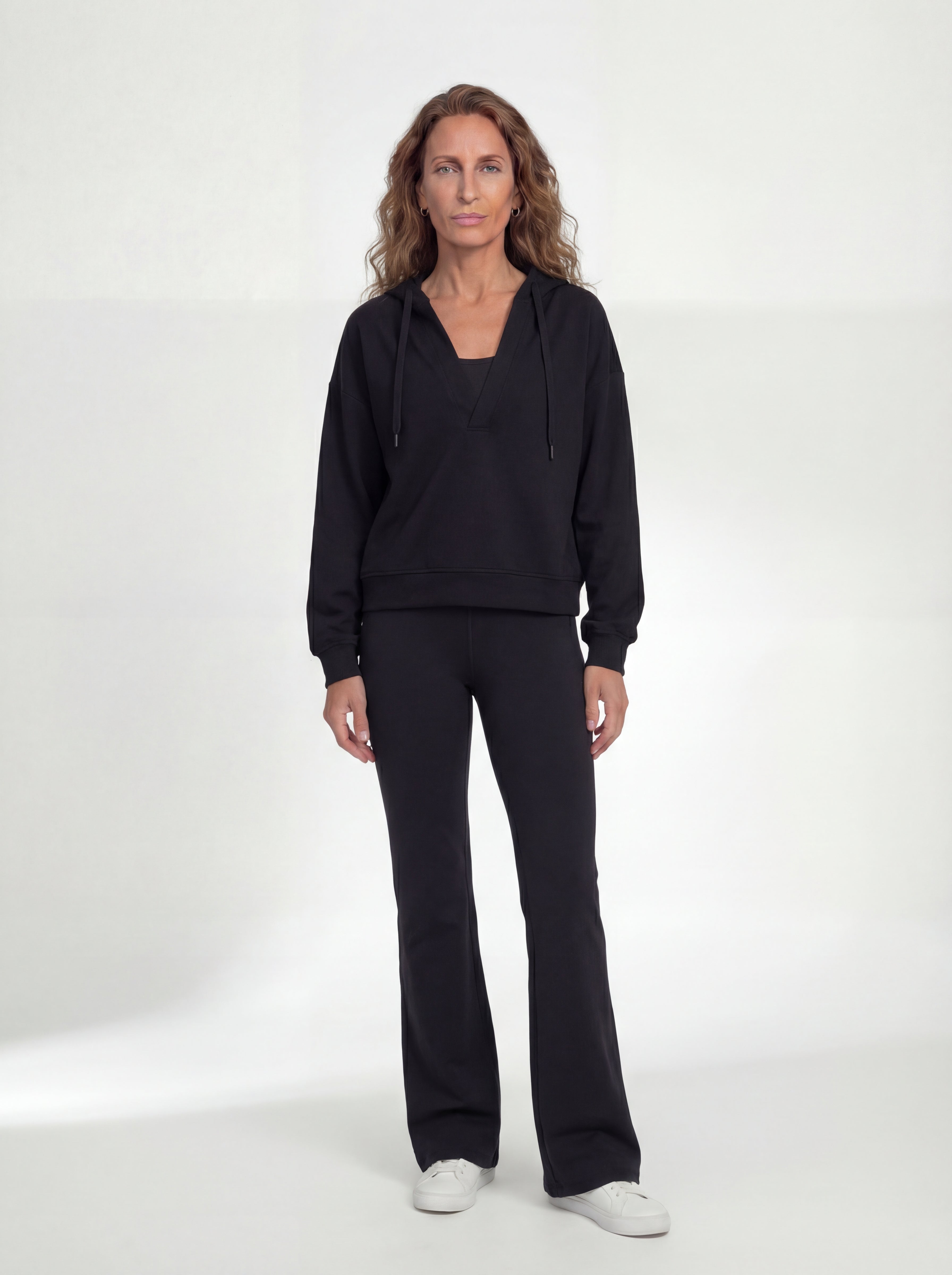 V-neck Performance Sportif Hoodie