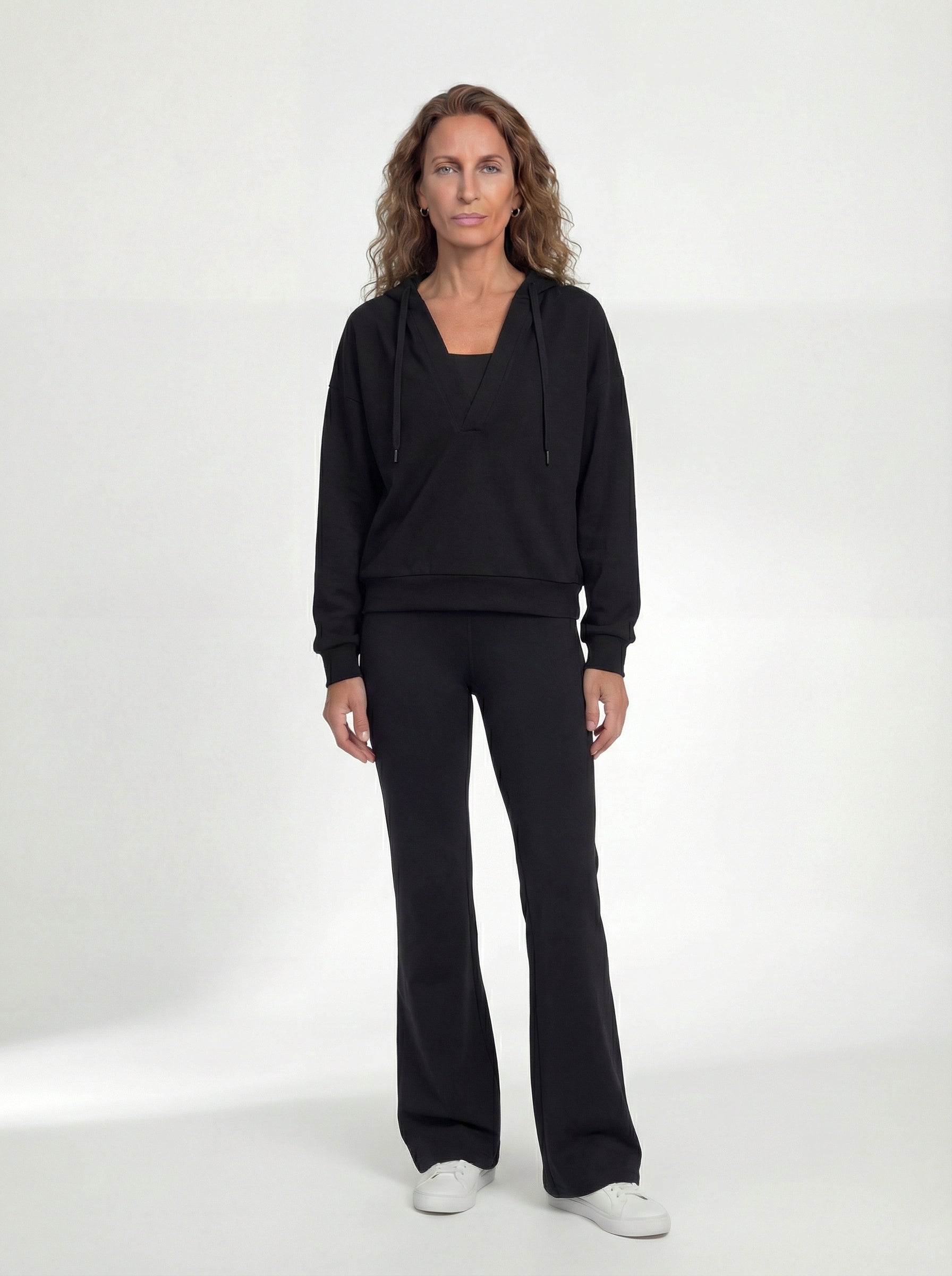 V-neck Performance Sportif Hoodie