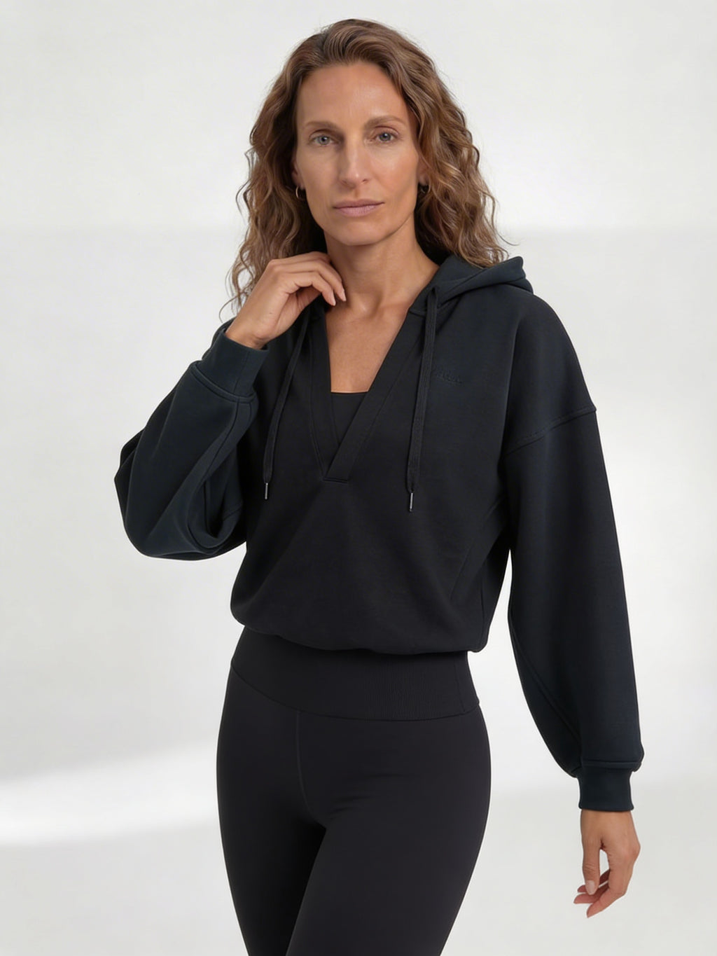 V-neck Performance Sportif Hoodie