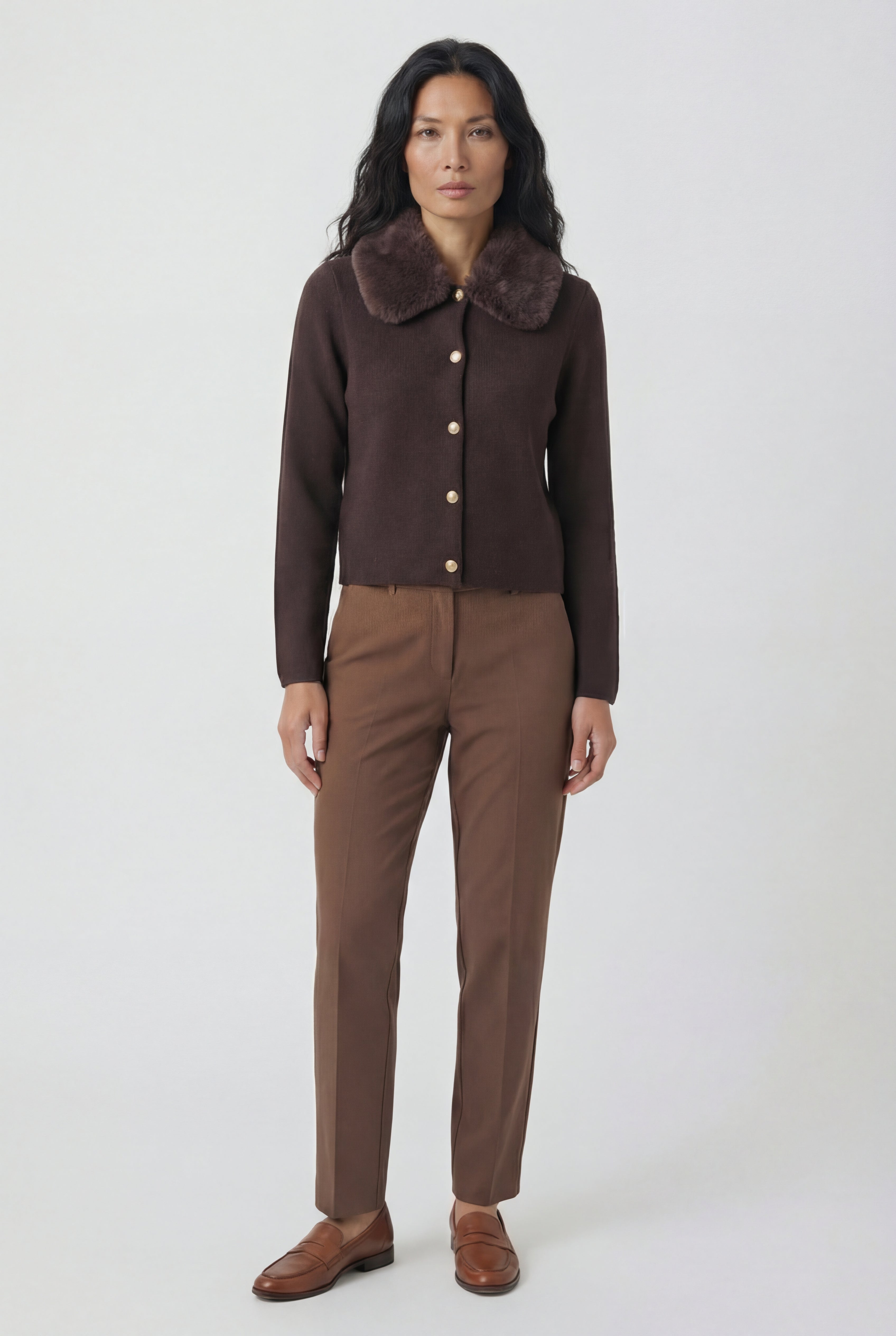 Vamp Collar Cardigan