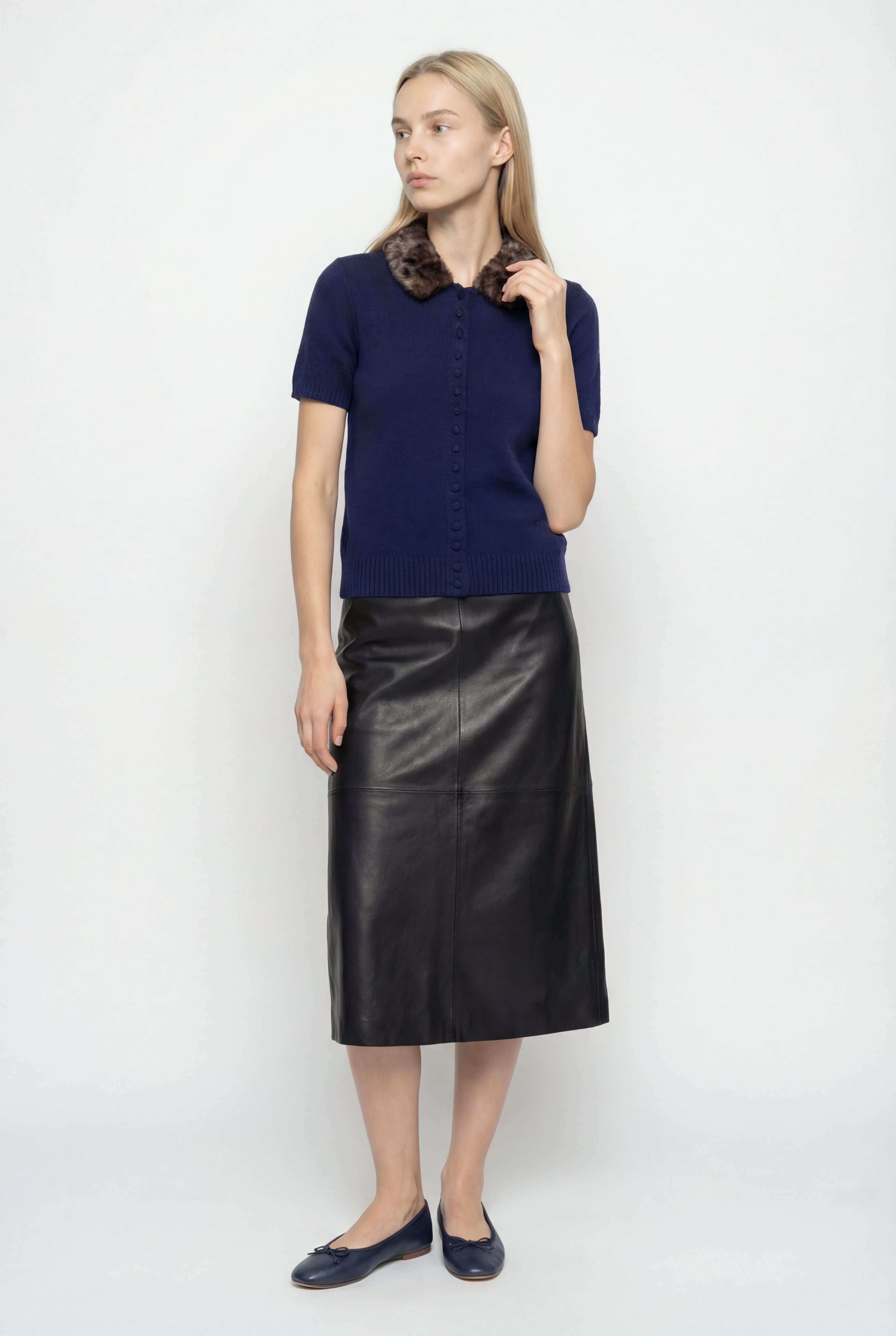 Leopard Collar Cardigan xx