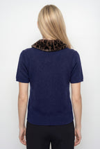 Leopard Collar Cardigan xx