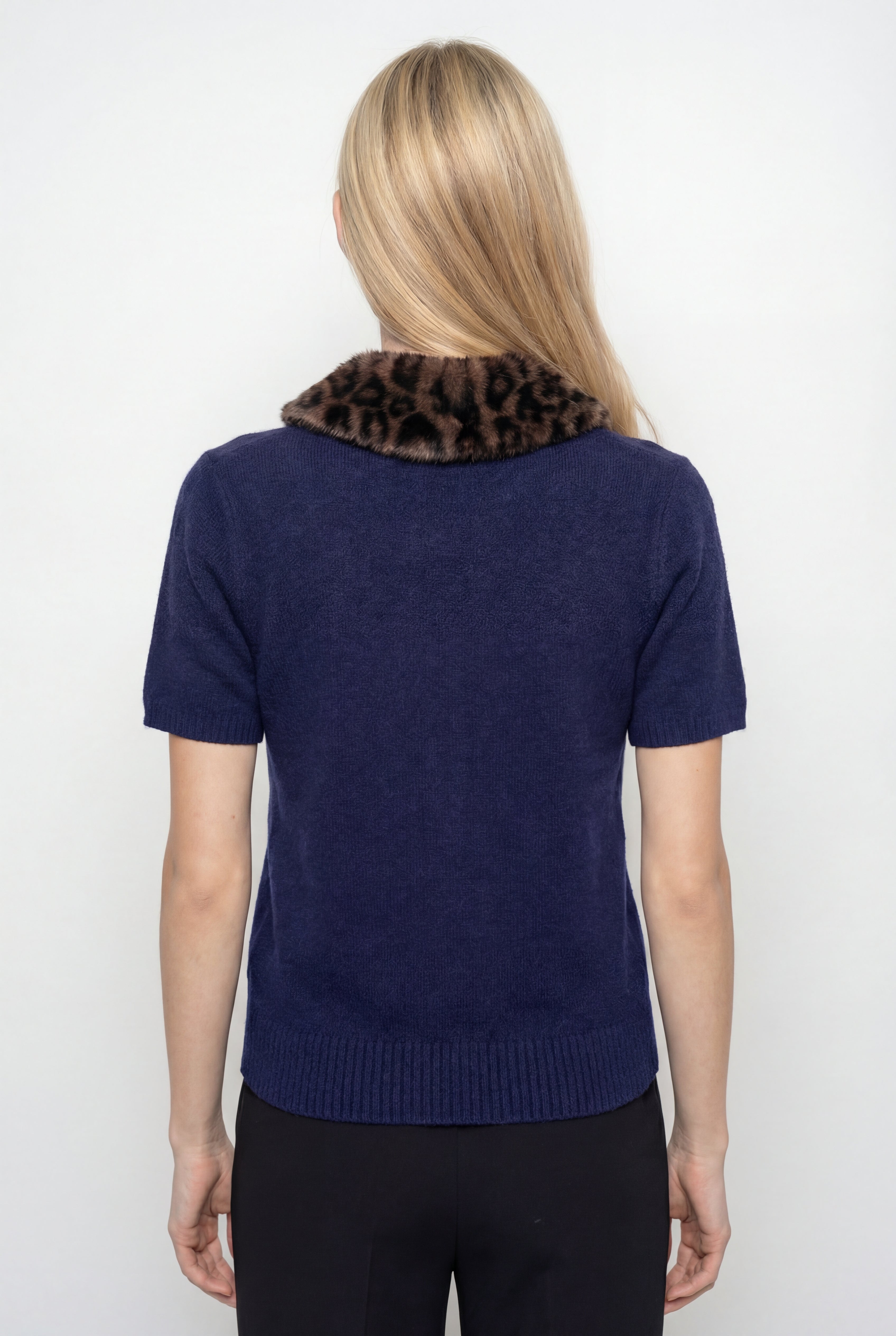 Leopard Collar Cardigan xx