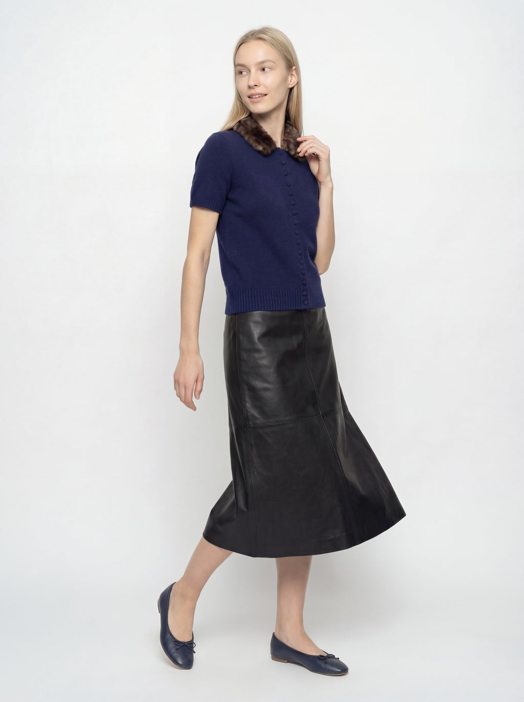 Leopard Collar Cardigan xx