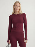 SculptFlow® Long Sleeve Tee, Berry