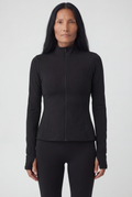 Ballerina Zip-Up Fleece, Black