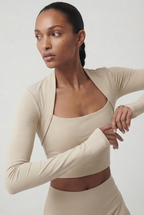 Long Sleeve Yoga Wrap Top IMAGES **