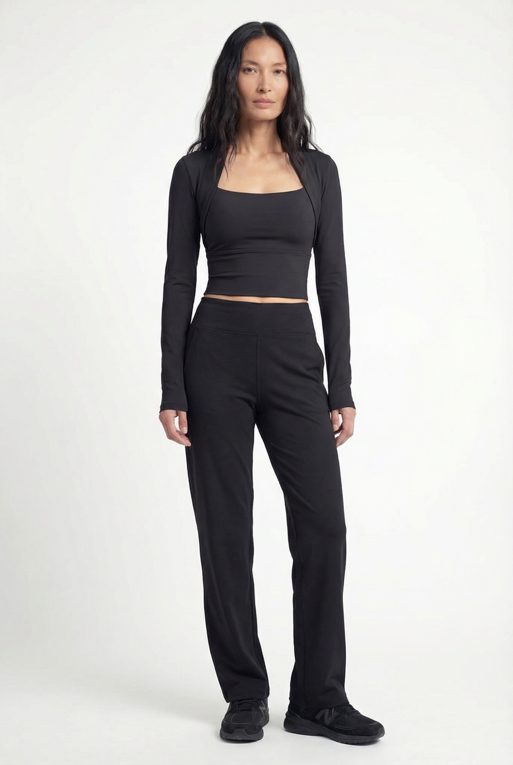 Long Sleeve Yoga Wrap Top IMAGES **