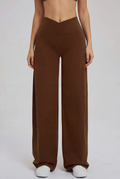 FlexEase® Wrap Yoga Pants, Brown