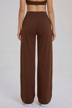 FlexEase® Wrap Yoga Pants, Brown