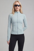 SculptFlow® Quick Dry Zip Jacket, Light Blue