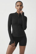 SculptFlow® Quick Dry Zip Jacket, Black