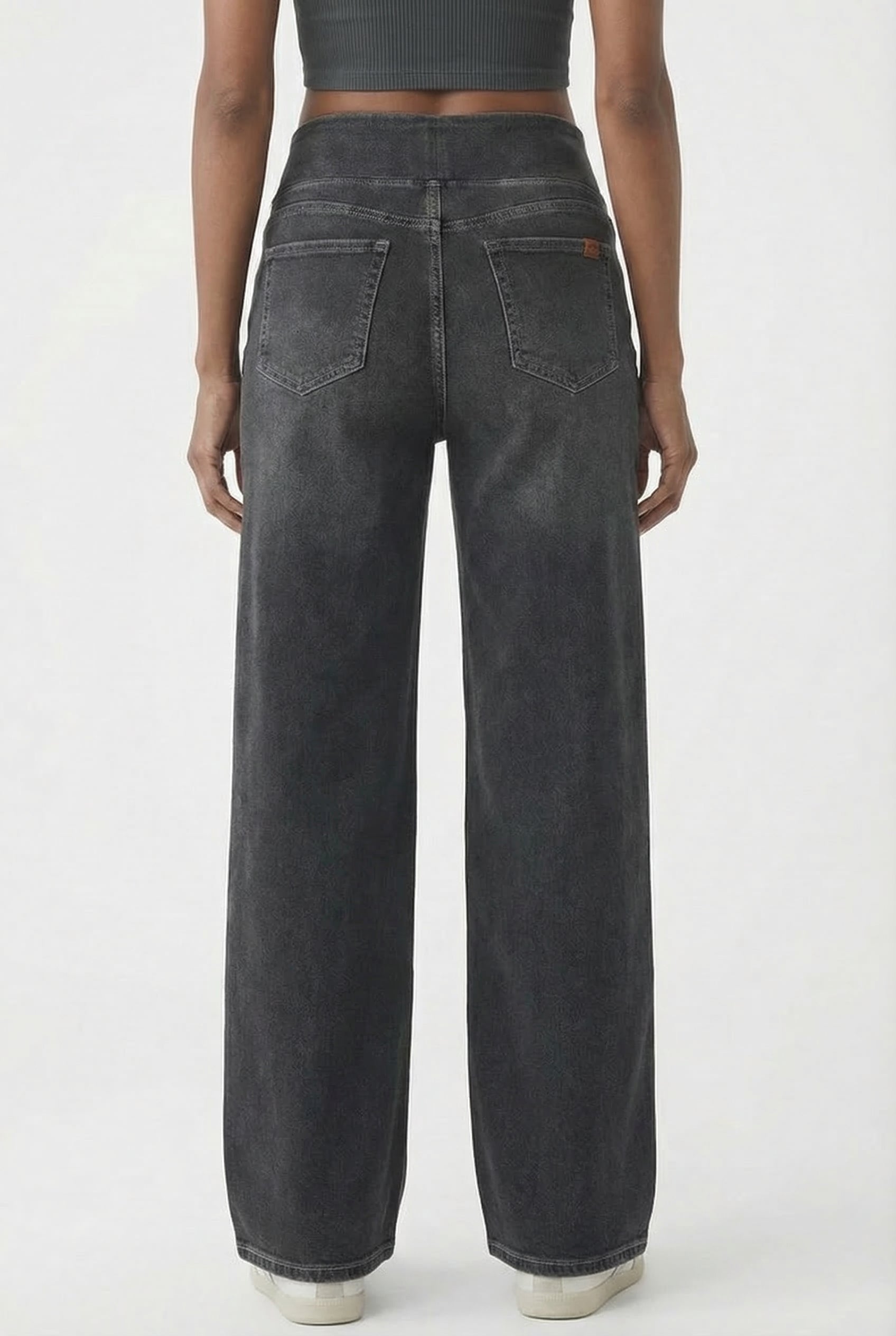 EaseFlex® Yoga Jeans, Black & Gray