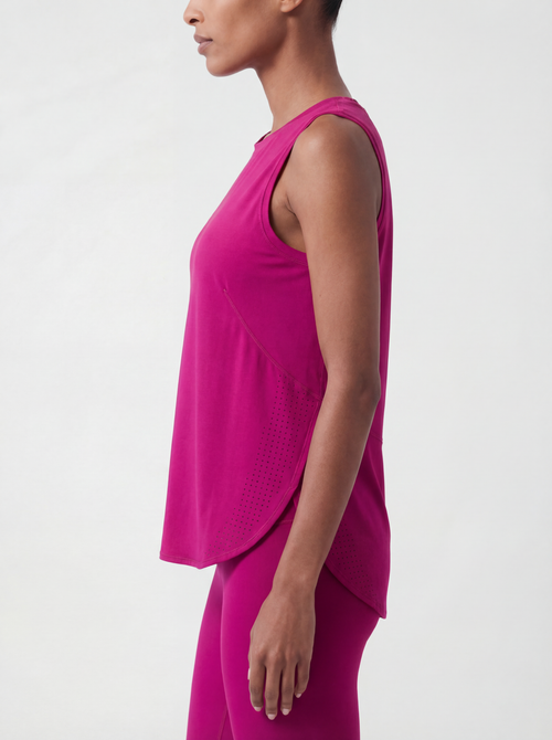 BreezeFlow® Sleeveless Tank, Dark Pink