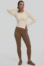FlexEase® Asymmetric Long-Sleeve Top, Ivory