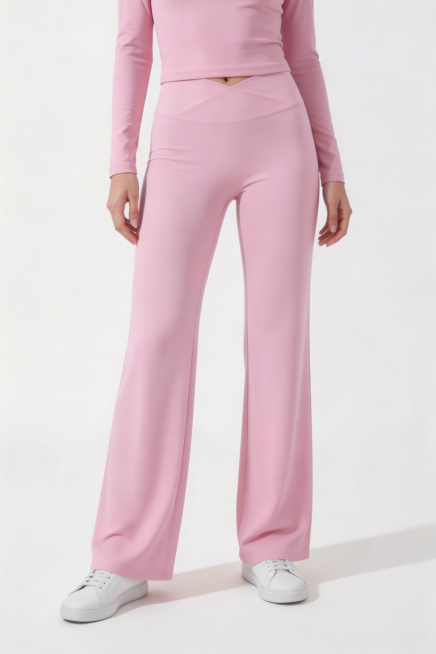 FlexEase® Wrap Yoga Pants, Pink