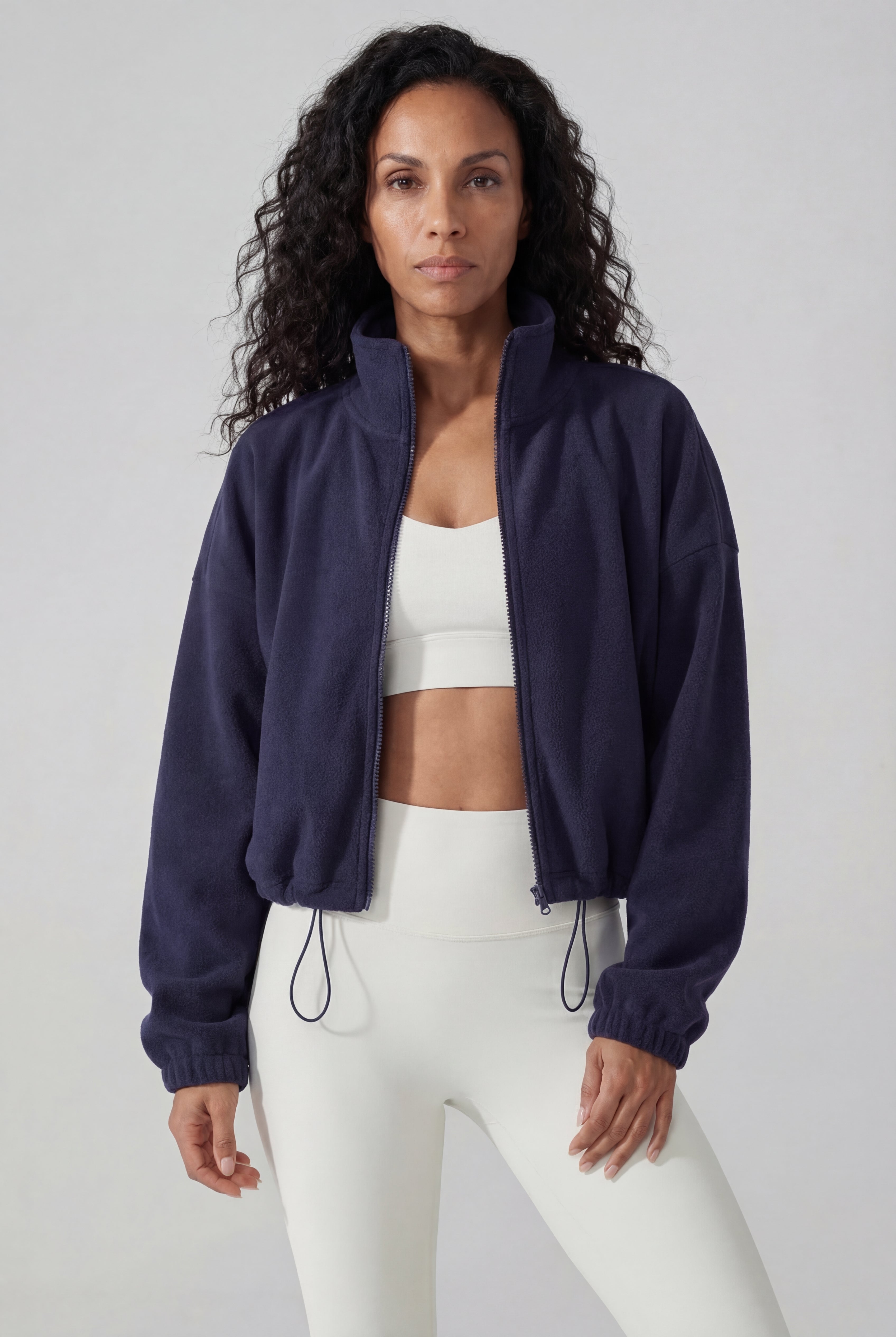 Flex Cropped Fleece, Navy Blue REVIEW xx