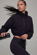 Flex Cropped Fleece, Black REVIEW xx