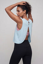 Breeze Cutout Tank, Blue