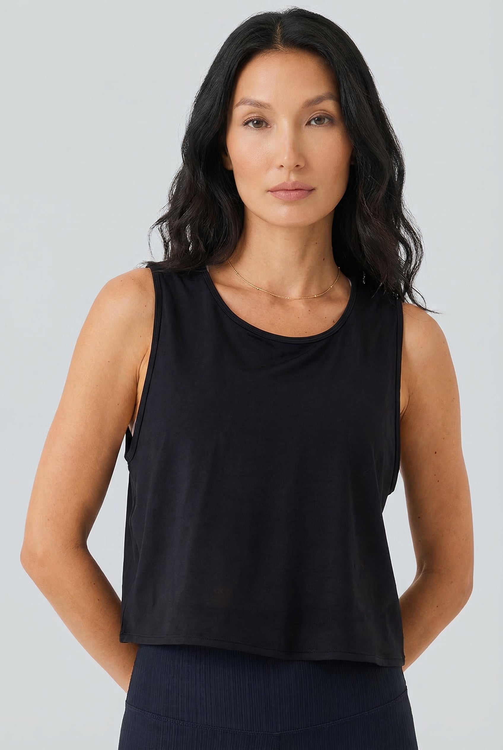 Breeze Cutout Tank, Black