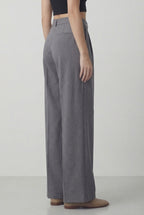 Everyday High-Waist Trousers, Grey