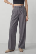 Everyday High-Waist Trousers, Grey