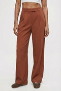 Everyday High-Waist Trousers, Brown