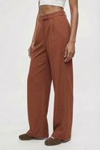 Everyday High-Waist Trousers, Brown