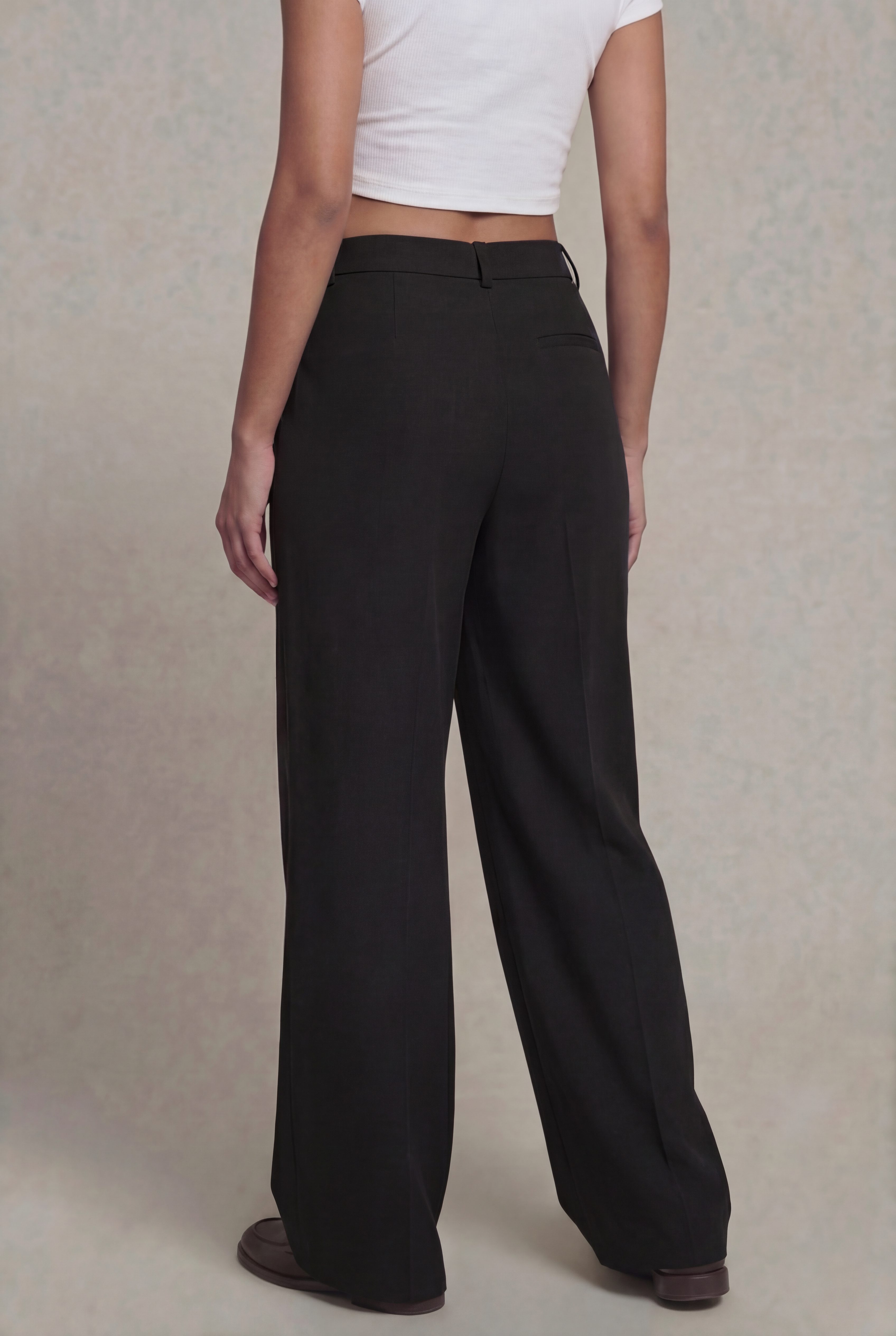 Everyday High-Waist Trousers, Black