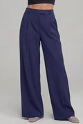 Everyday High-Waist Trousers, Navy Blue