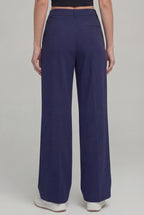 Everyday High-Waist Trousers, Navy Blue