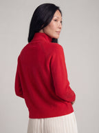 Mandarin Buckle Merino Sweater, Red REVIEW xx