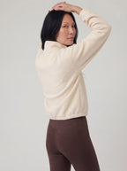 Flex Cropped Fleece, Beige
