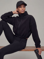 Flex Cropped Fleece, Black REVIEW xx