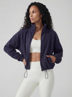 Flex Cropped Fleece, Navy Blue REVIEW xx