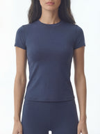 SculptFit® Performance Tee, Blueberry